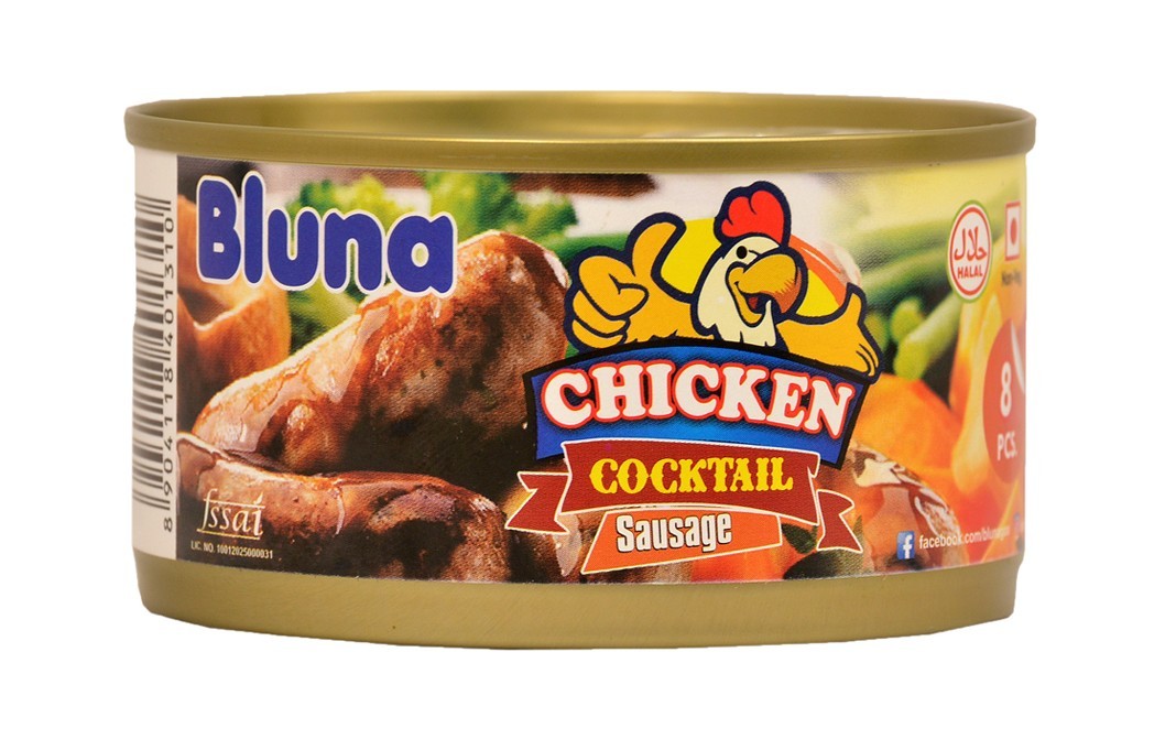 Bluna Chicken Cocktail Sausage    Tin  180 grams